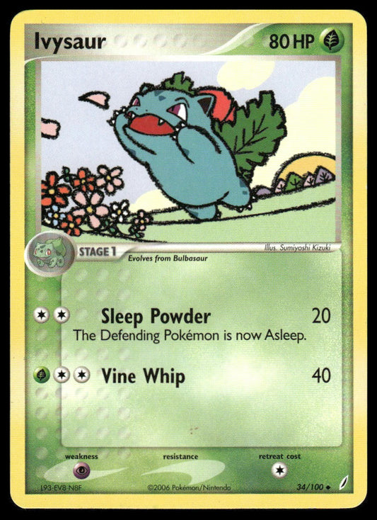 Pokemon TCG Ivysaur #34/100 Crystal Guardians