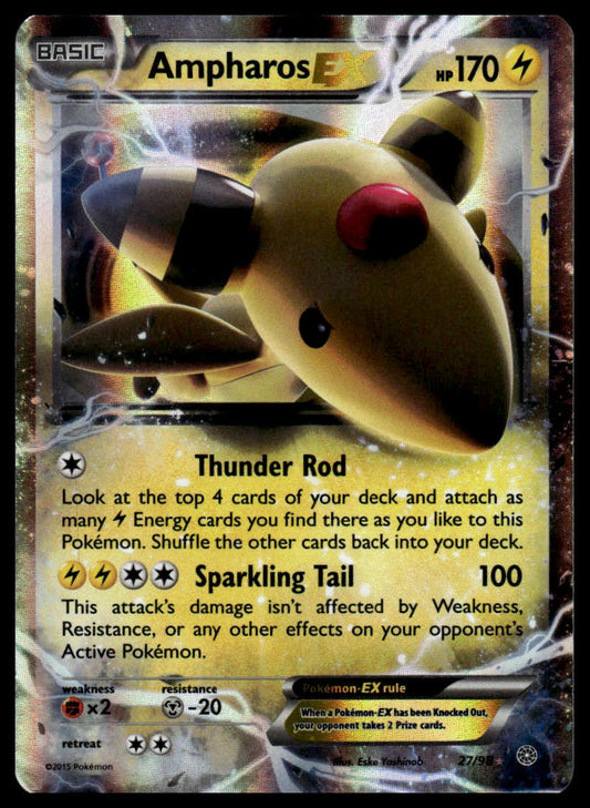 Pokemon TCG Ampharos EX #27/98 XY - Ancient Origins