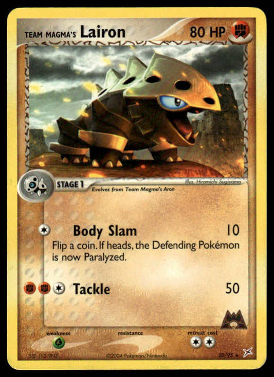 Pokemon TCG Team Magma's Lairon #20/95 Team Magma vs Team Aqua