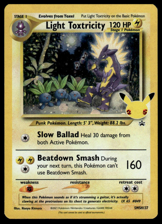 Pokemon TCG Light Toxtricity #SWSH137 SWSH: Sword & Shield Promo Cards