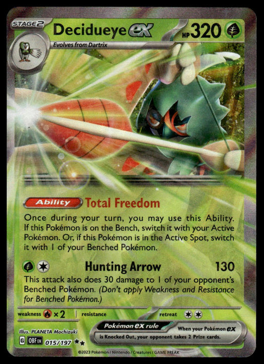 Pokemon TCG Decidueye ex #015/197 SV03: Obsidian Flames