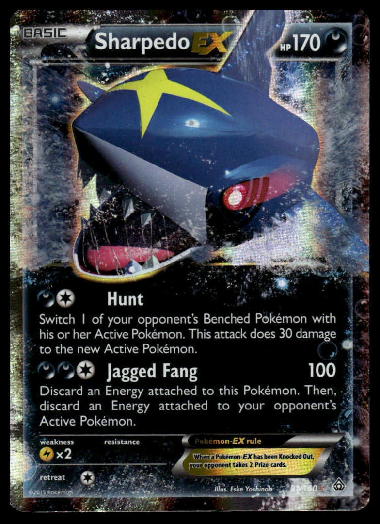 Pokemon TCG Sharpedo EX #91/160 XY - Primal Clash