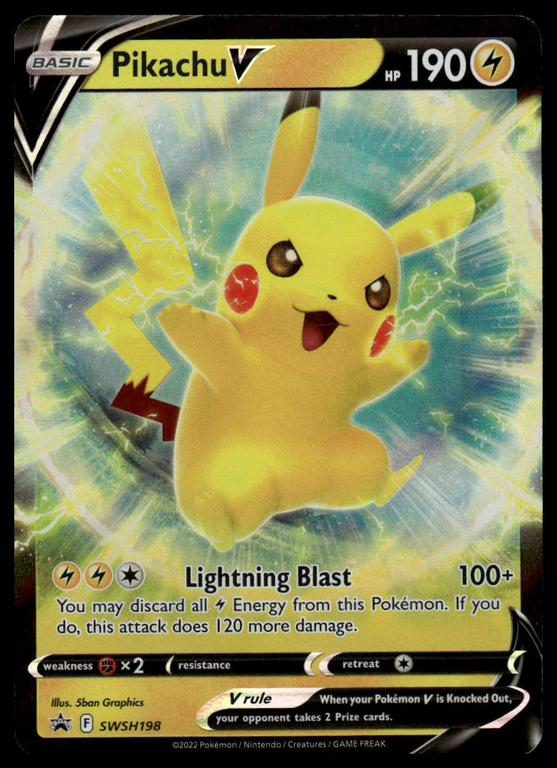 Pokemon TCG Pikachu V #SWSH198 SWSH: Sword & Shield Promo Cards