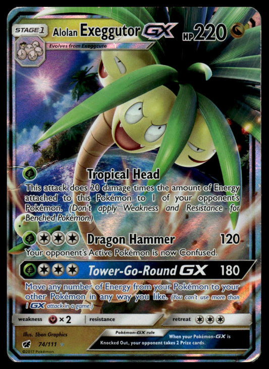Pokemon TCG Alolan Exeggutor GX #74/111 SM - Crimson Invasion