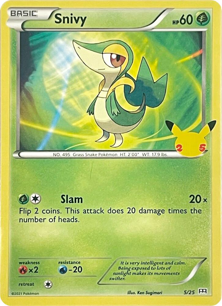Pokemon Snivy 5/25 McDonald's Collection 2021