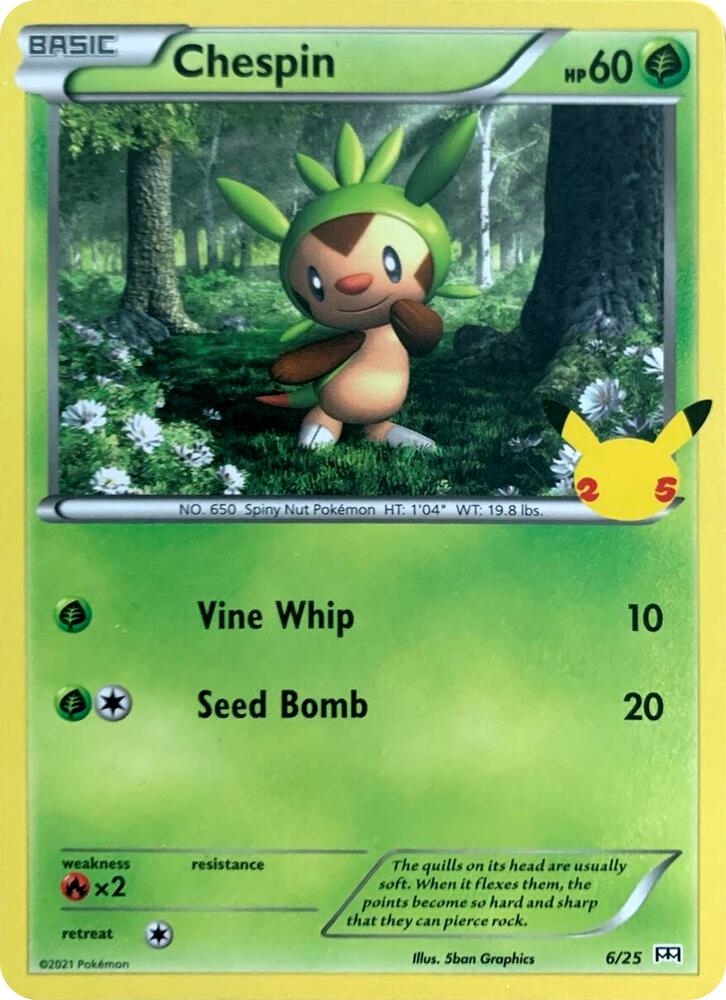 Pokemon Chespin 6/25 McDonald's Collection 2021