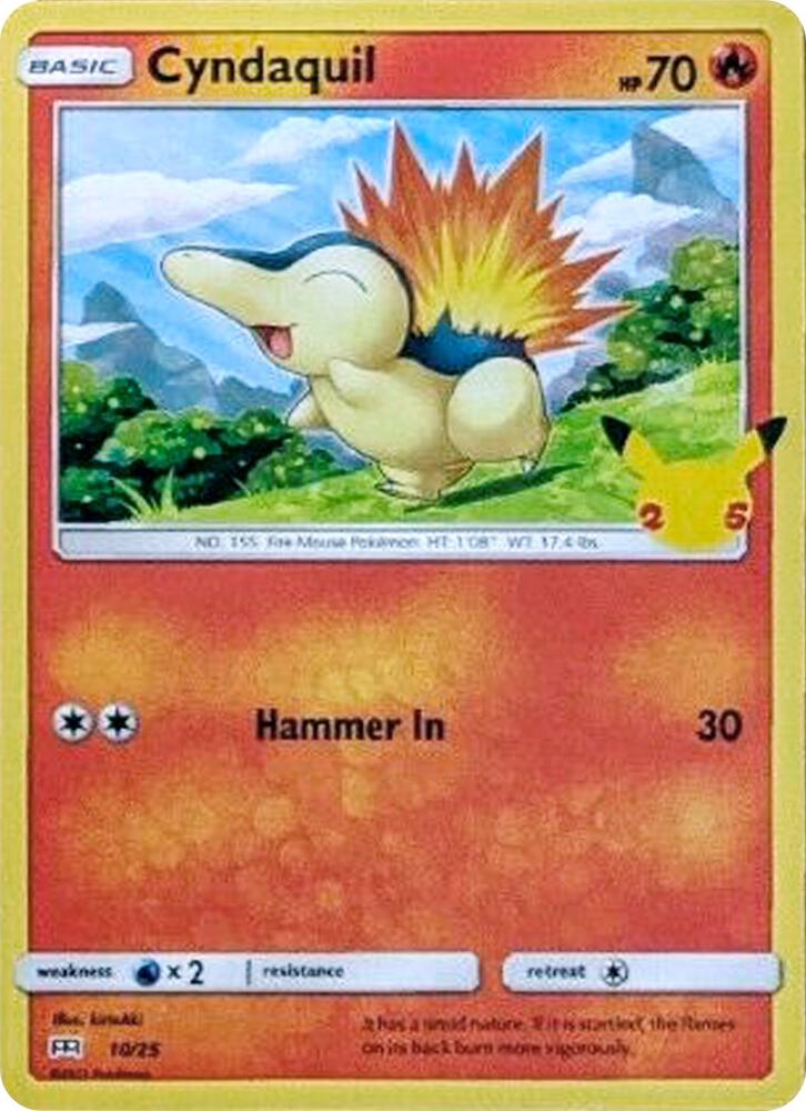 Pokemon Cyndaquil 10/25 McDonald's Collection 2021