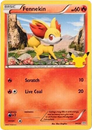 Pokemon Fennekin 14/25 McDonald's Collection 2021