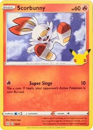 Pokemon Scorbunny 16/25 McDonald's Collection 2021