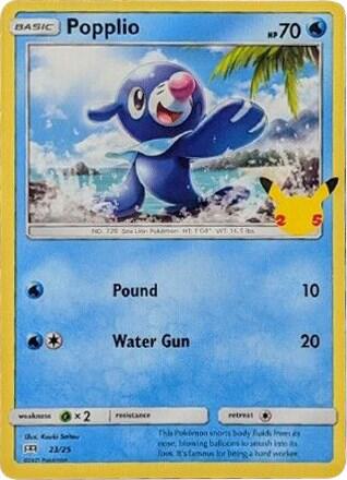 Pokemon Popplio 23/25 McDonald's Collection 2021