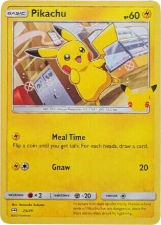 Pokemon Pikachu 25/25 McDonald's Collection 2021