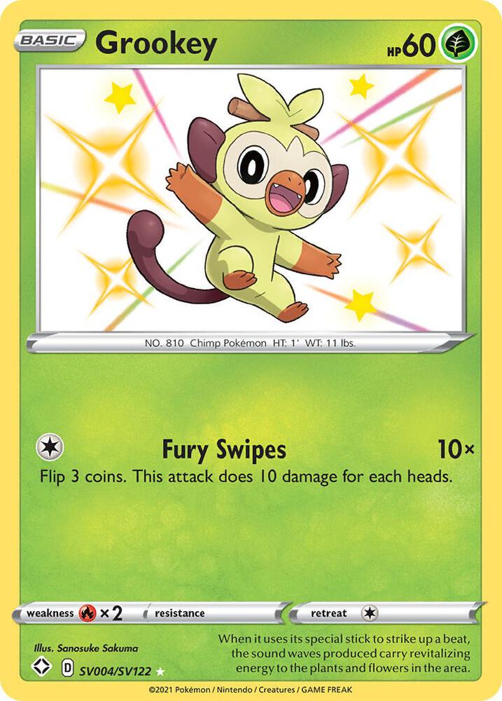 Pokemon Grookey SV004/SV122 Shining Fates