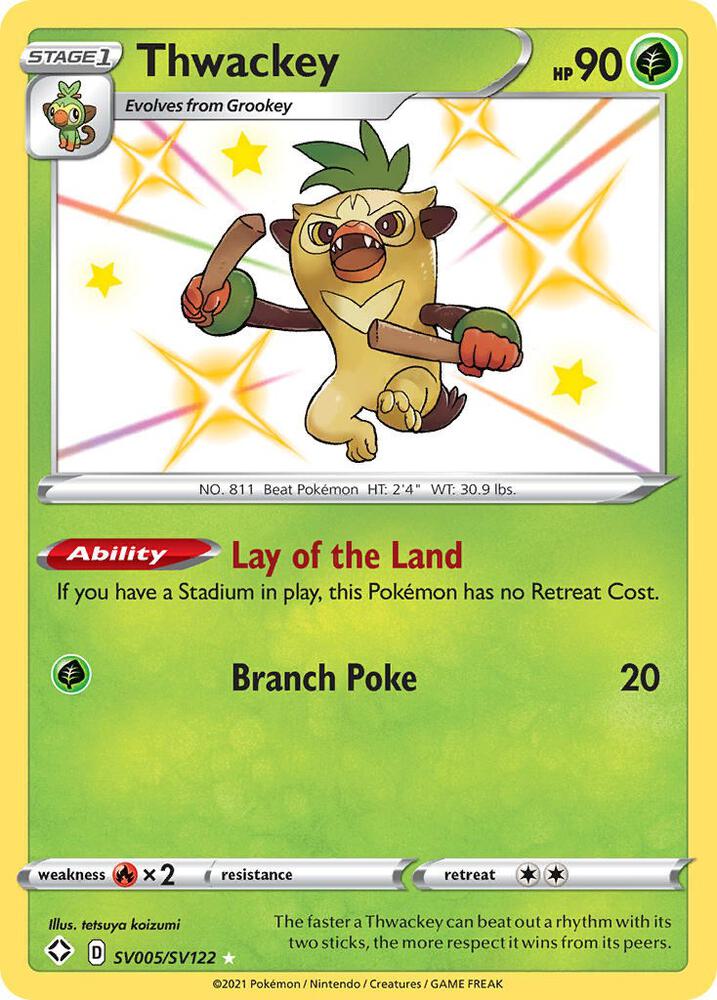 Pokemon Thwackey SV005/SV122 Shining Fates