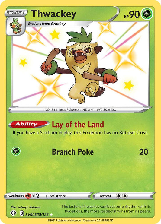 Pokemon Thwackey SV005/SV122 Shining Fates
