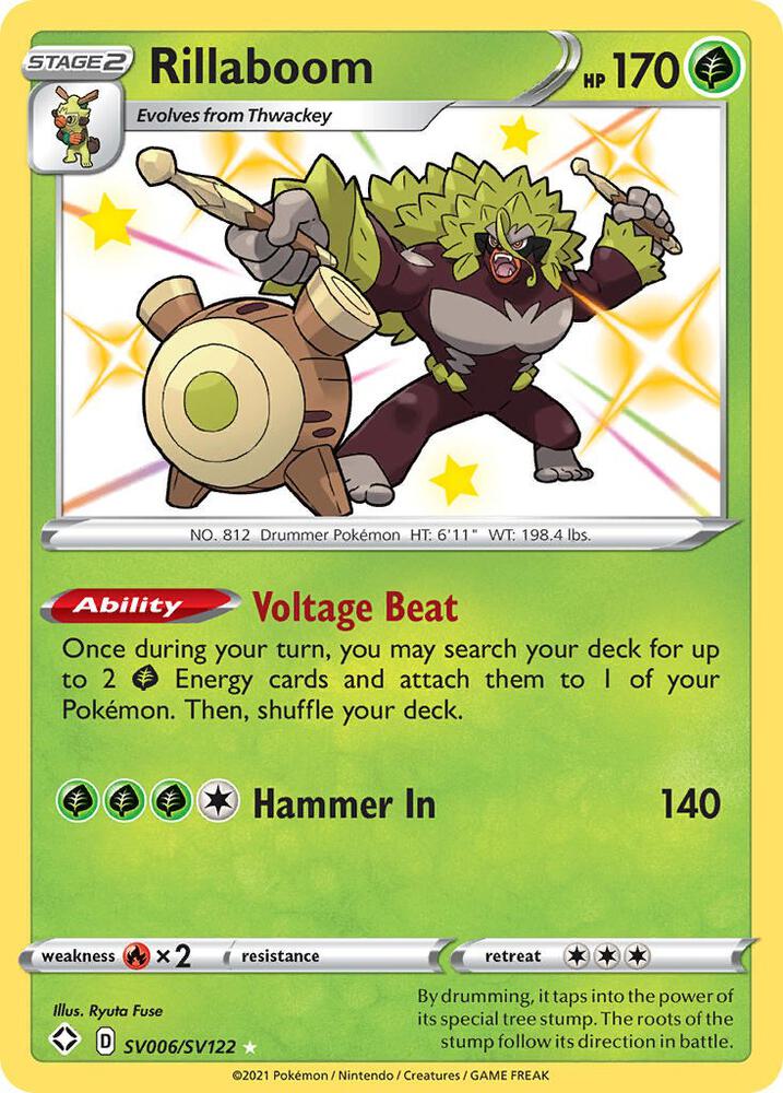 Pokemon Rillaboom SV006/SV122 Shining Fates