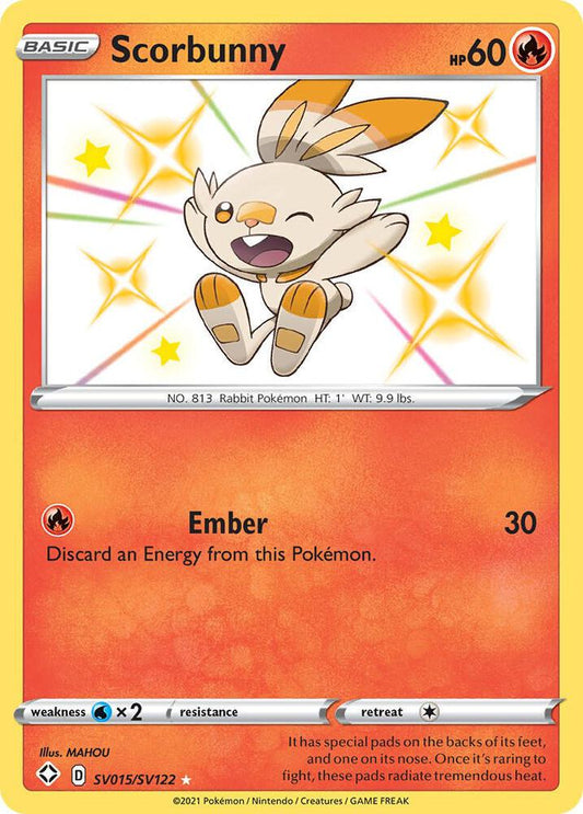 Pokemon Scorbunny SV015/SV122 Shining Fates