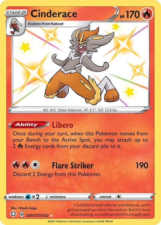 Pokemon Cinderace SV017/SV122 Shining Fates