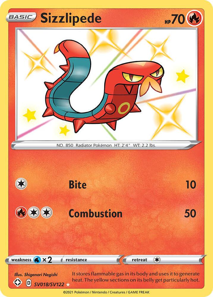 Pokemon Sizzlipede SV018/SV122 Shining Fates