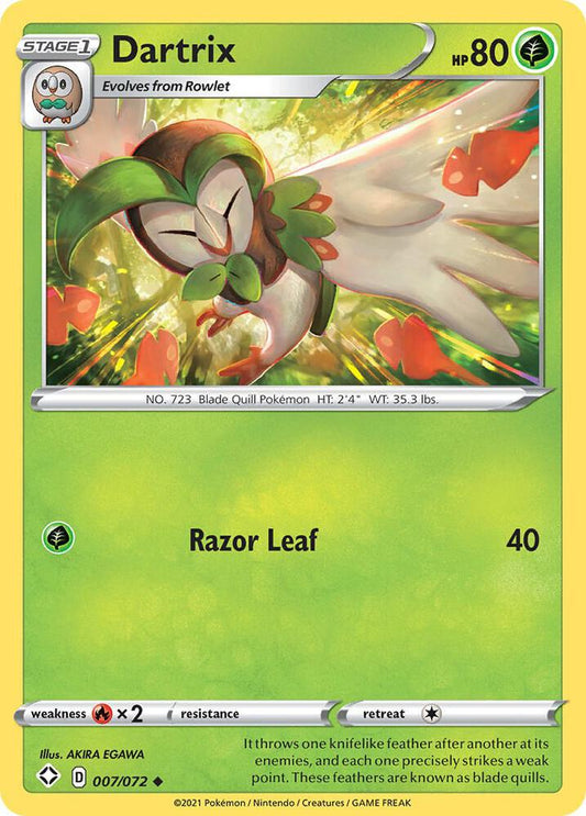 Pokemon Dartrix 7/72 Shining Fates