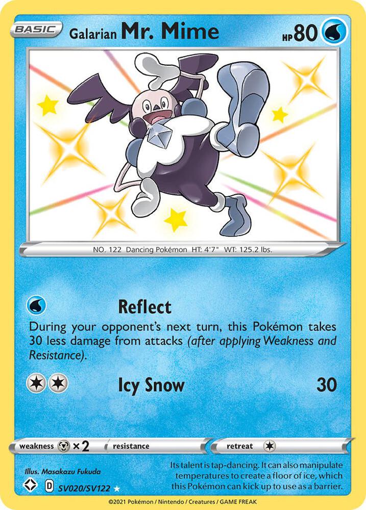 Pokemon Galarian Mr. Mime SV020/SV122 Shining Fates
