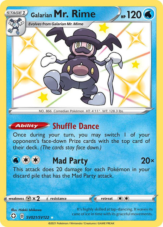 Pokemon Galarian Mr. Rime SV021/SV122 Shining Fates