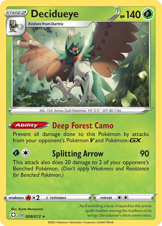 Pokemon Decidueye 8/72 Shining Fates