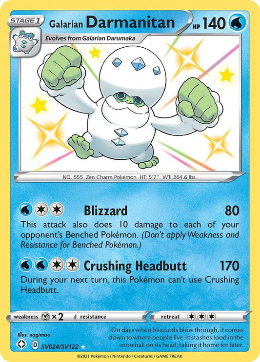 Pokemon Galarian Darmanitan SV024/SV122 Shining Fates