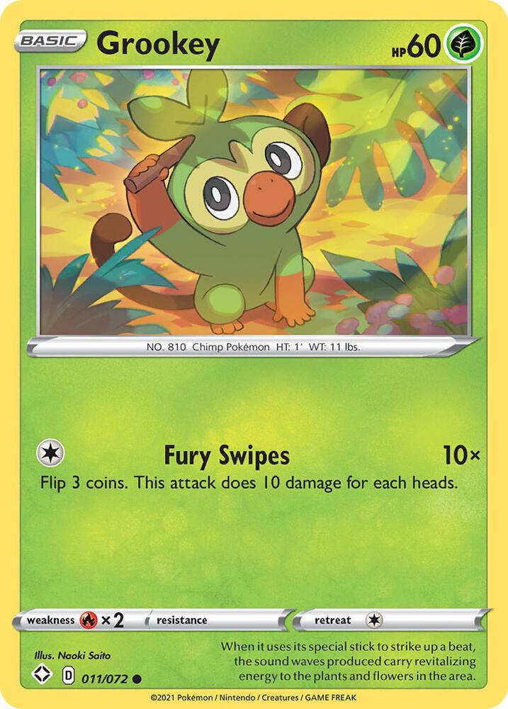 Pokemon Grookey 11/72 Shining Fates