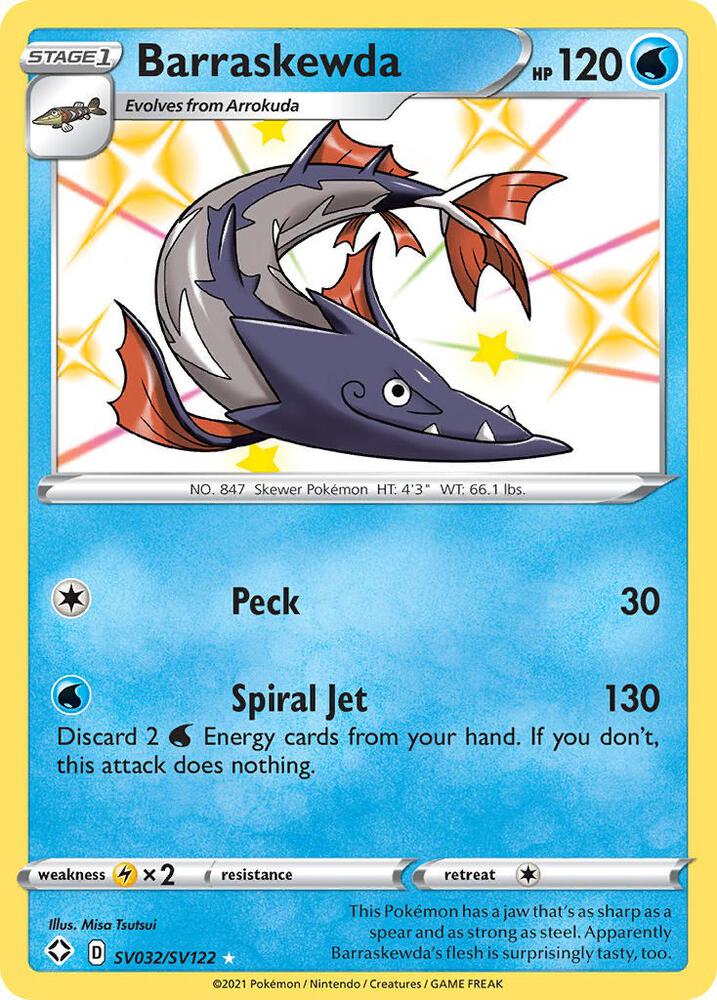 Pokemon Barraskewda SV032/SV122 Shining Fates
