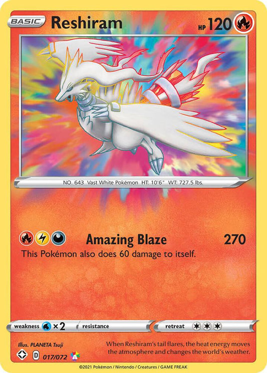 Pokemon Reshiram 017/072 Shining Fates
