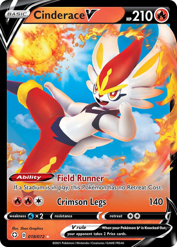 Pokemon Cinderace V 18/72 Shining Fates