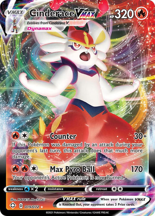 Pokemon Cinderace VMAX 19/72 Shining Fates