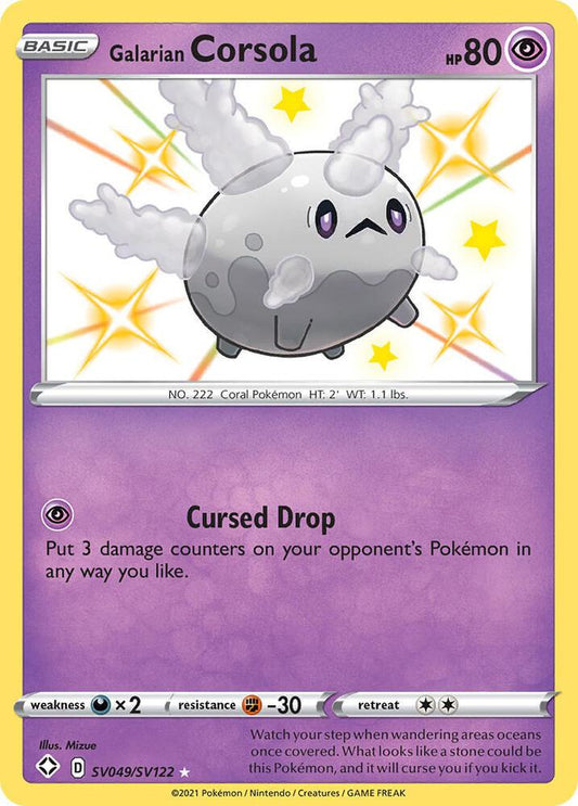 Pokemon Galarian Corsola SV049/SV122 Shining Fates