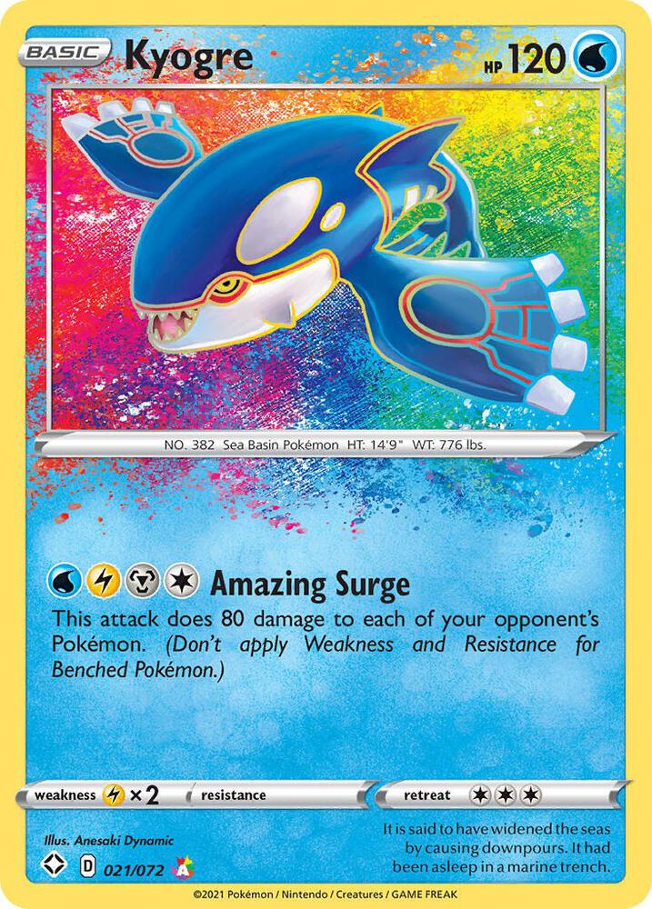 Pokemon Kyogre 21/72 Shining Fates