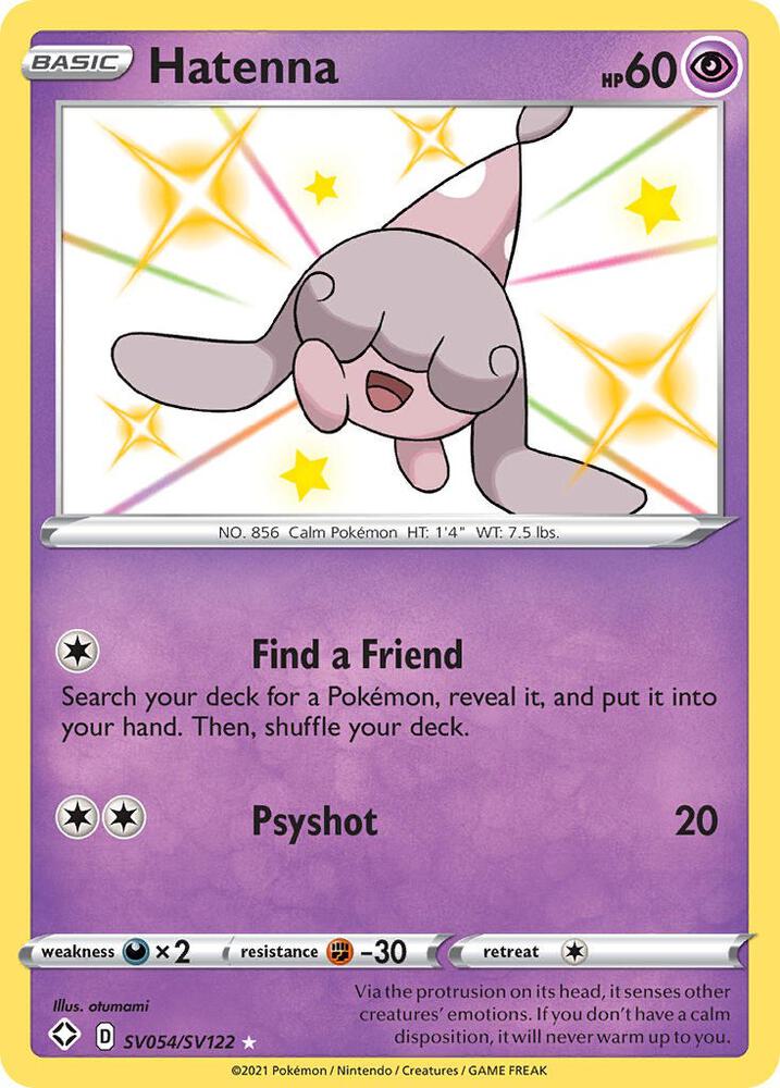 Pokemon Hatenna SV054/SV122 Shining Fates