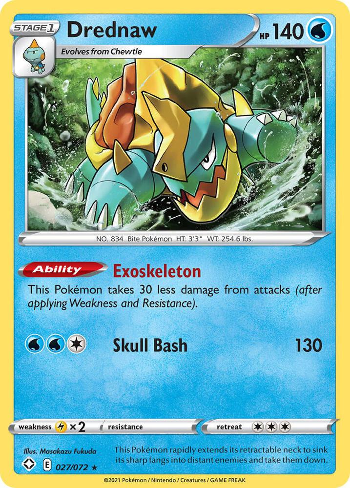 Pokemon Drednaw 27/72 Shining Fates