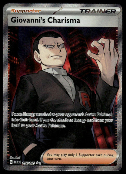 Pokemon TCG Giovanni's Charisma #197/165 SV: Scarlet & Violet 151