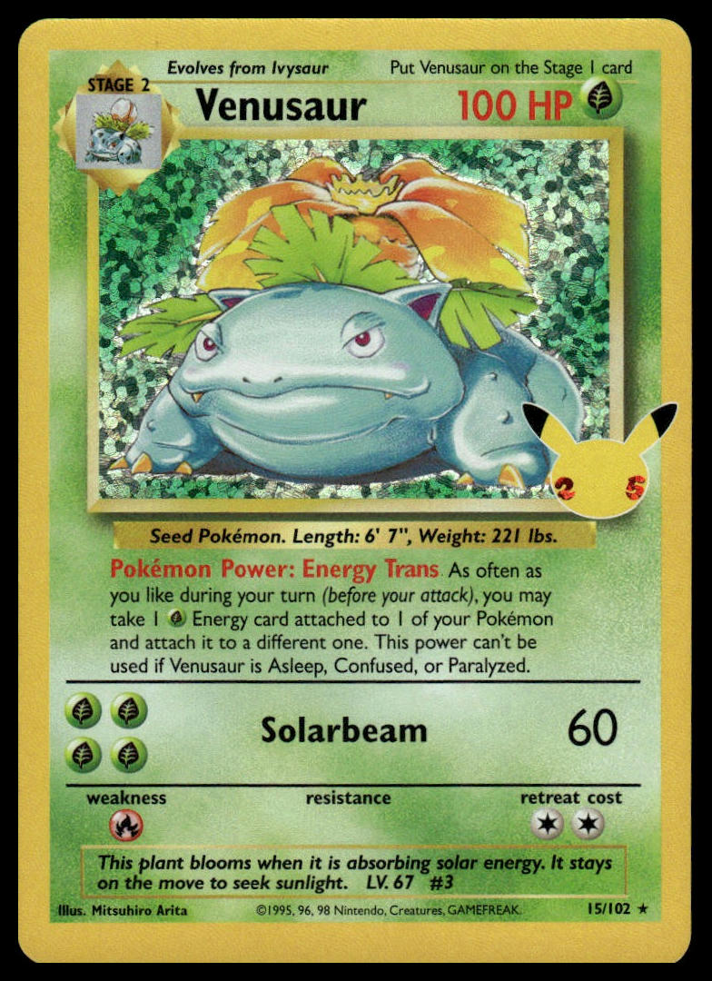 Pokemon TCG Venusaur #15/102 Celebrations: Classic Collection
