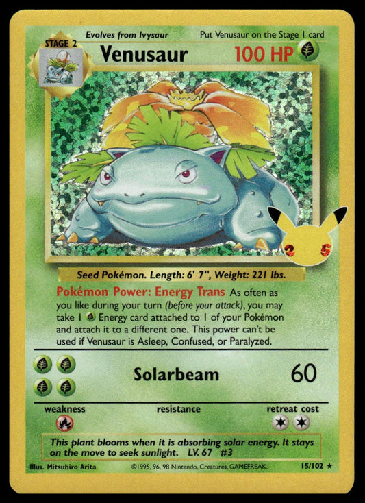 Pokemon TCG Venusaur #15/102 Celebrations: Classic Collection