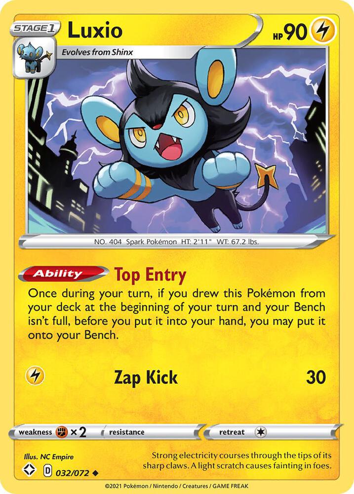 Pokemon Luxio 32/72 Shining Fates