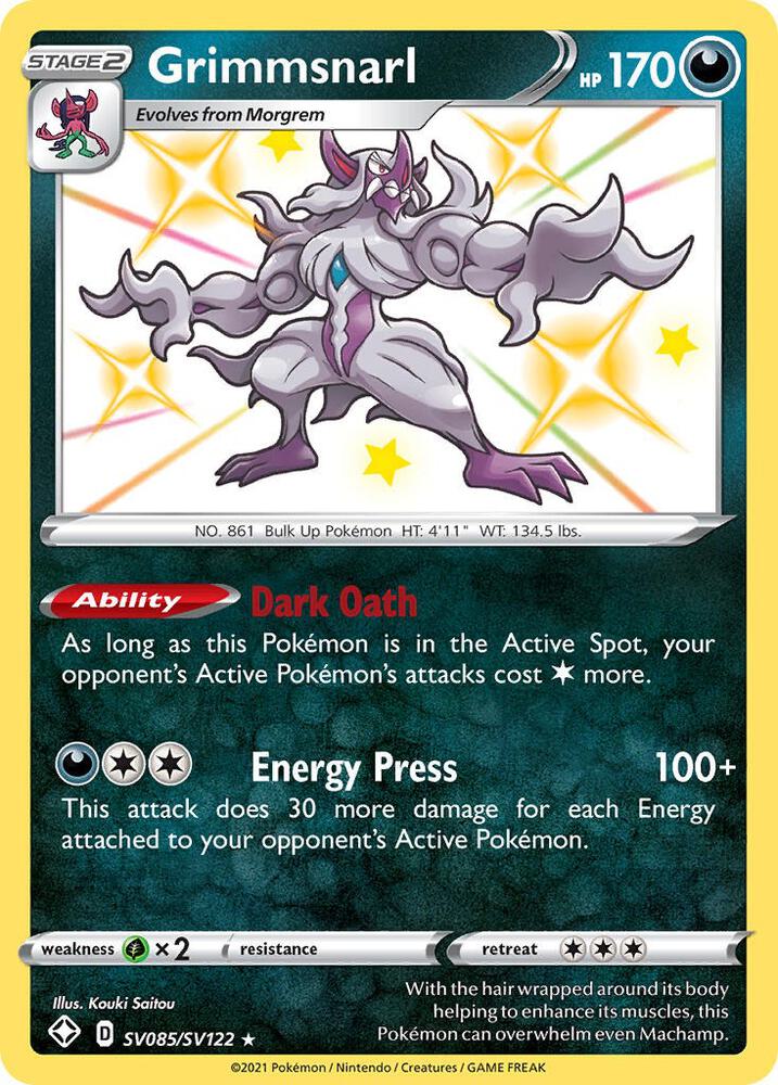 Pokemon Grimmsnarl SV085/SV122 Shining Fates