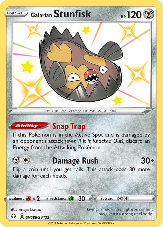 Pokemon Galarian Stunfisk SV088/SV122 Shining Fates