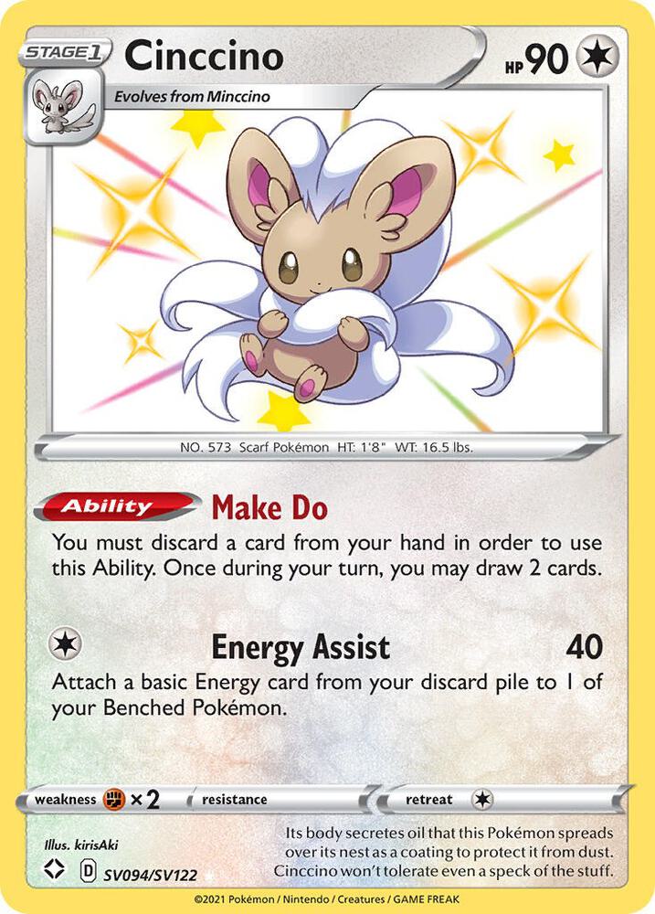 Pokemon Cinccino SV094/SV122 Shining Fates