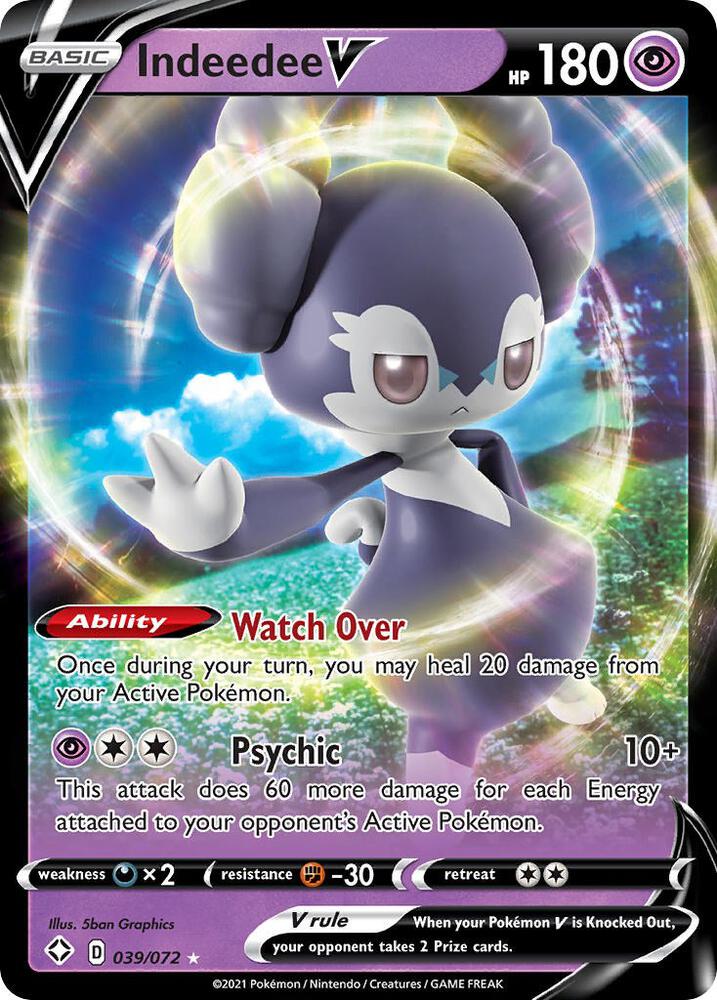 Pokemon Indeedee V 39/72 Shining Fates