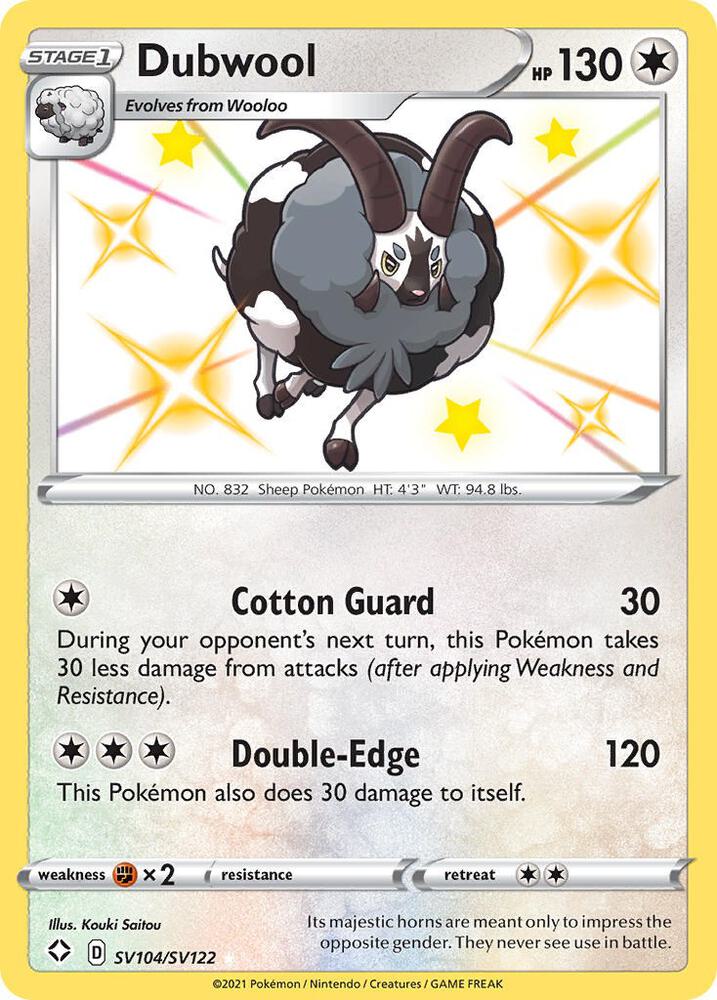 Pokemon Dubwool SV104/SV122 Shining Fates