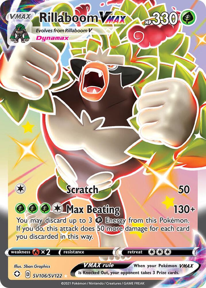 Pokemon Rillaboom VMAX SV106/SV122 Shining Fates