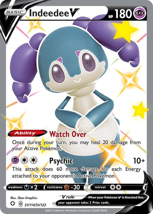 Pokemon Indeedee V SV114/SV122 Shining Fates