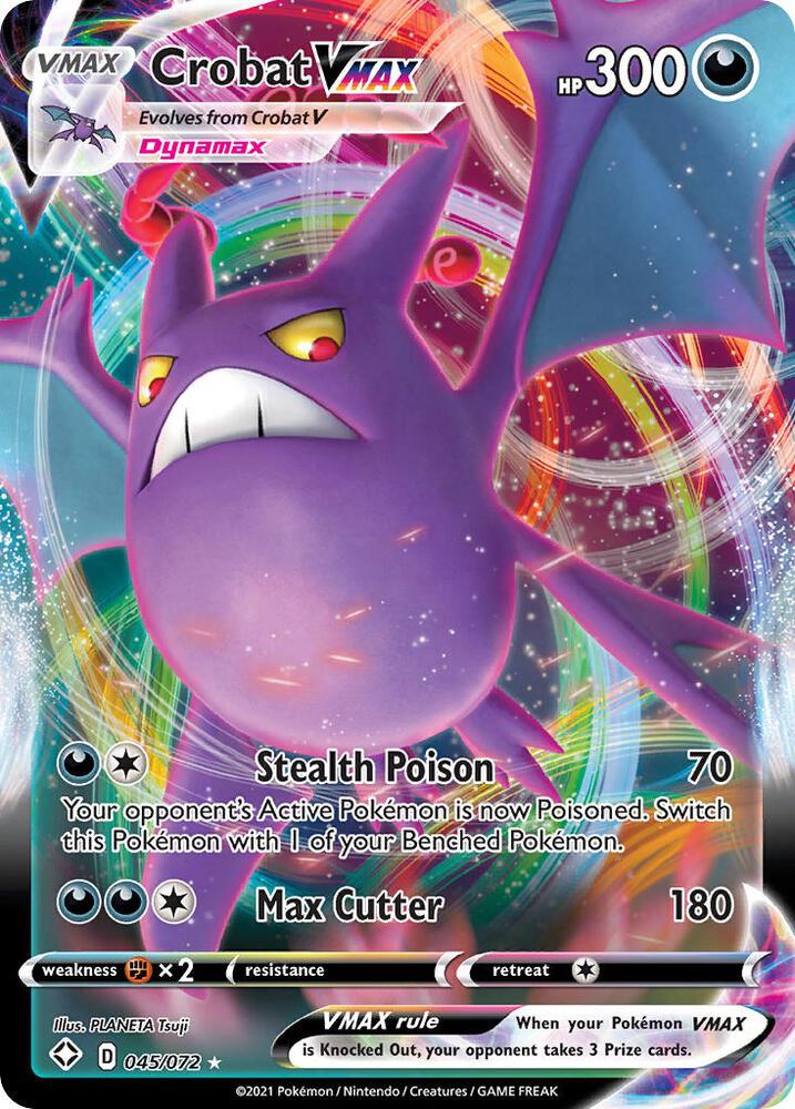 Pokemon Crobat VMAX 45/72 Shining Fates