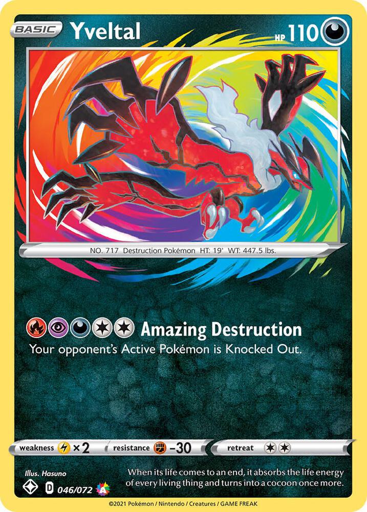 Pokemon Yveltal 46/72 Shining Fates