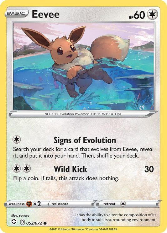 Pokemon Eevee 52/72 Shining Fates